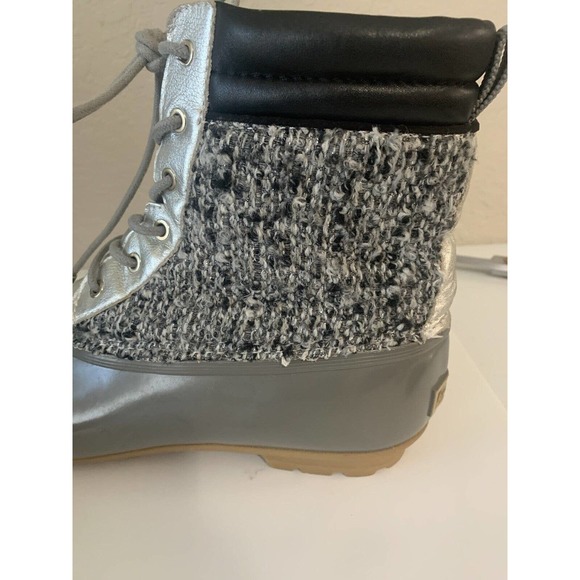 Sam Edelman Caldwell Waterproof Rain Snow Duck Silver Gray Boots Size 9 - Picture 6 of 12